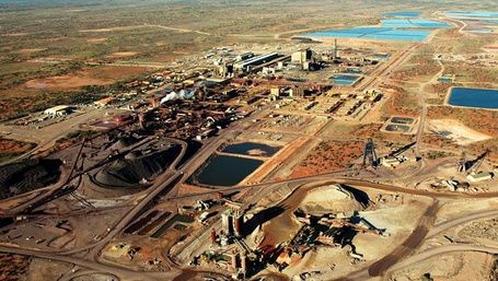 Olympic Dam processing plant, aerial view